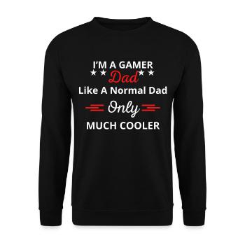 I m A Gamer Dad Funny Video Gaming - Sweat-shirt Unisexe - noir - Devant - Alina (178cm) & Michal (187cm)