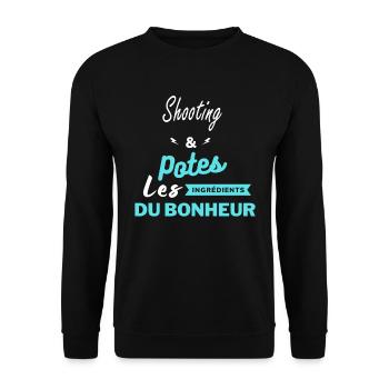 potes les ingrédients du bonheur Shooting - Sweat-shirt Unisexe - noir - Devant - Alina (178cm) & Michal (187cm)