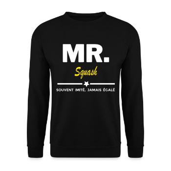 MR. souvent imité, jamais égalé Squash - Sweat-shirt Unisexe - noir - Devant - Alina (178cm) & Michal (187cm)