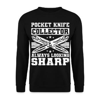 Collecteur de couteaux | Couteaux Amoureux Messer Cadeaux - Sweat-shirt Unisexe - noir - Devant - Alina (178cm) & Michal (187cm)