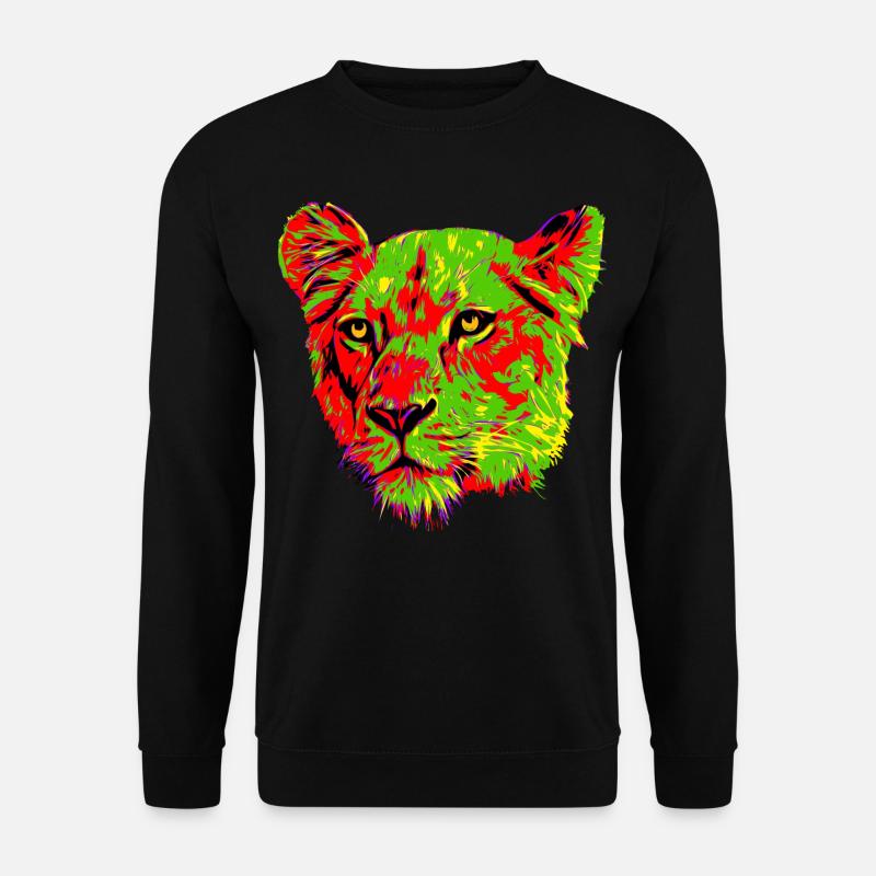 Löwin - Unisex Pullover - Schwarz