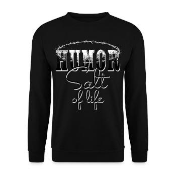 Humour - Sel de vie - Recette de vie - Sweat-shirt Unisexe - noir - Devant - Alina (178cm) & Michal (187cm)