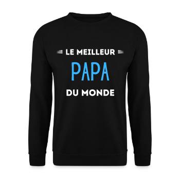 Le meilleur papa du monde - Sweat-shirt Unisexe - noir - Devant - Alina (178cm) & Michal (187cm)