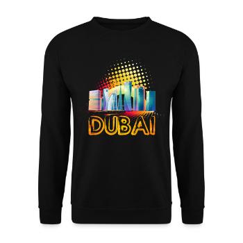 Dubaï Skyline Summer Sun Palm Beach Mer - Sweat-shirt Unisexe - noir - Devant - Alina (178cm) & Michal (187cm)