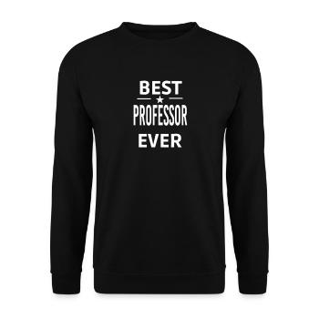 Best Ever PROFESSOR - Unisex Sweatshirt - black - Front - Alina (178cm) & Michal (187cm)