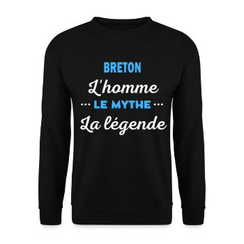 BRETON homme mythe légende - Sweat-shirt Unisexe - noir - Devant - Alina (178cm) & Michal (187cm)