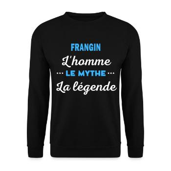 FRANGIN homme mythe légende - Sweat-shirt Unisexe - noir - Devant - Alina (178cm) & Michal (187cm)