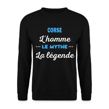 CORSE homme mythe légende - Sweat-shirt Unisexe - noir - Devant - Alina (178cm) & Michal (187cm)