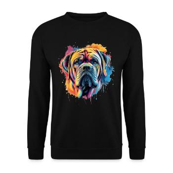 Chien Mastiff coloré - Sweat-shirt Unisexe - noir - Devant - Alina (178cm) & Michal (187cm)