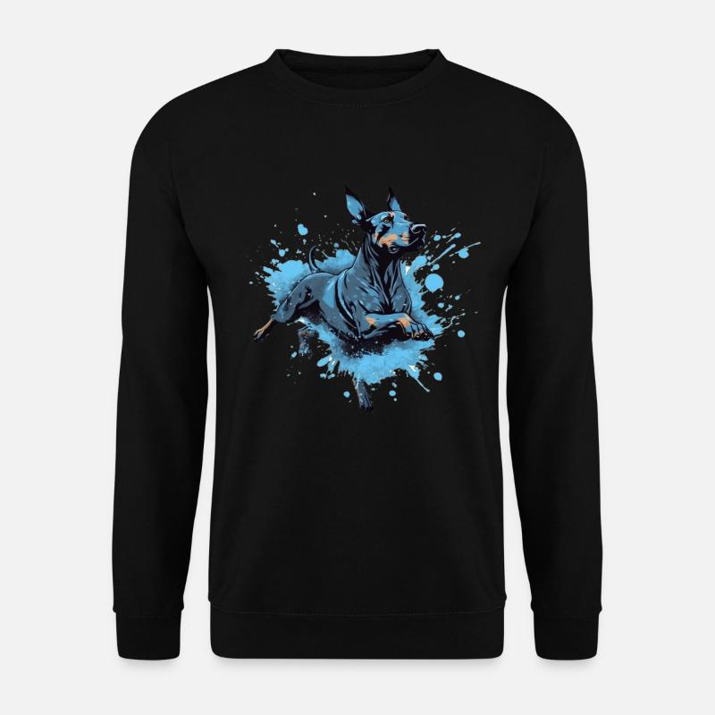 Doberman Dock-Plongée dans l’eau - Sweat-shirt Unisexe - noir