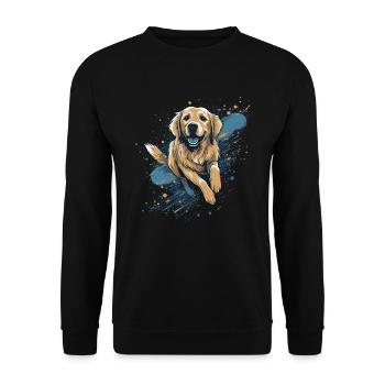 Golden-retriever Dock-Plongée dans l’eau - Sweat-shirt Unisexe - noir - Devant - Alina (178cm) & Michal (187cm)