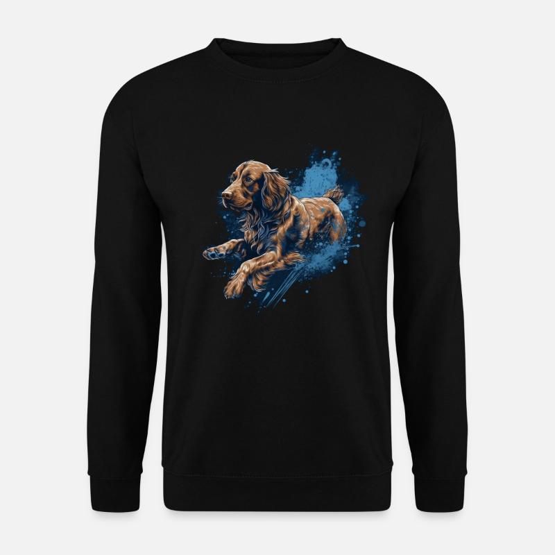 Irischer Setter Dock-Tauchen ins Wasser - Unisex Pullover - Schwarz