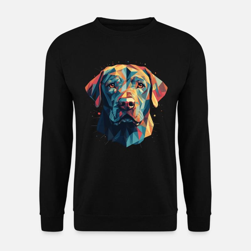 Buntes Labrador-Kunstdesign - Unisex Pullover - Schwarz