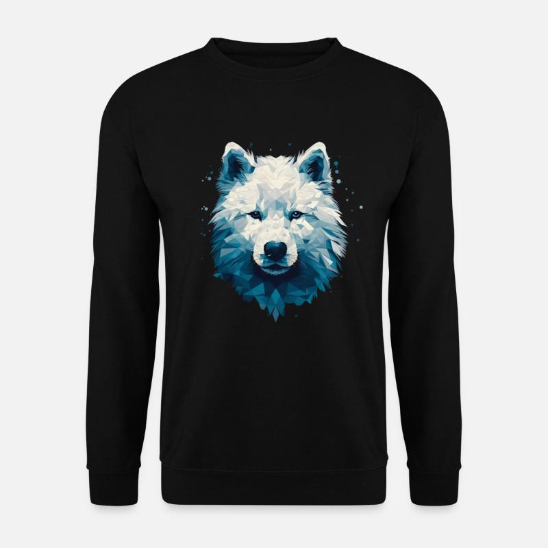 Buntes Samojeden-Kunstdesign - Unisex Pullover - Schwarz