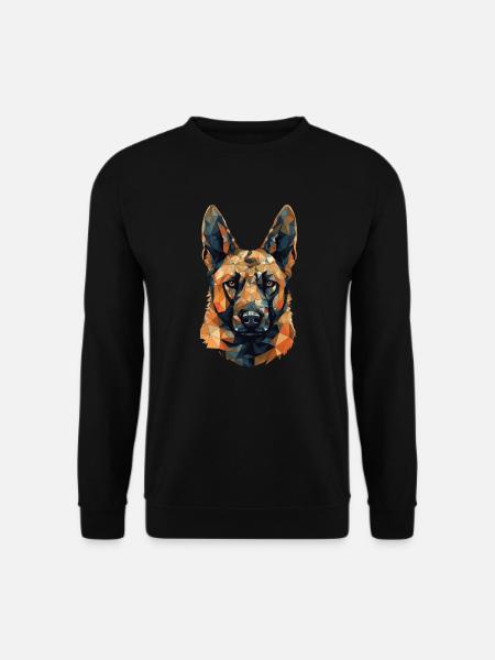 Colorful Belgian-malinois art design - Unisex Sweatshirt - black