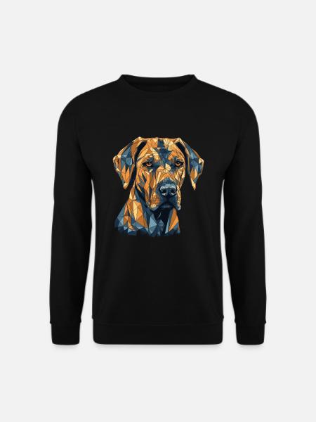 Colorful Rhodesian-ridgeback art design - Unisex Sweatshirt - black