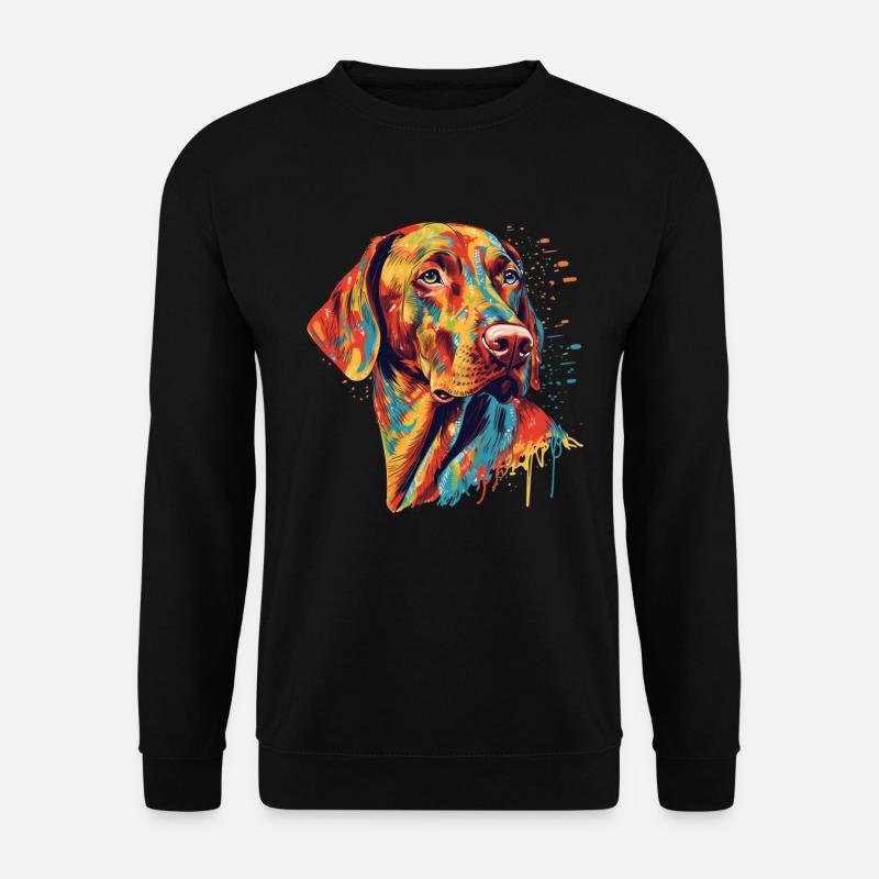 Bunter Vizsla - Unisex Pullover - Schwarz