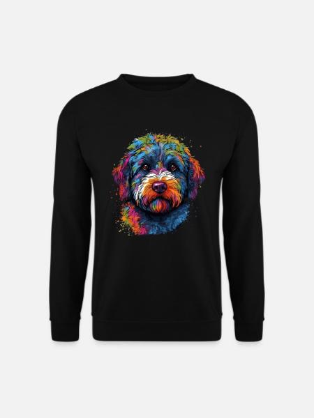 Bunter Lagotto Romagnolo - Unisex Pullover - Schwarz