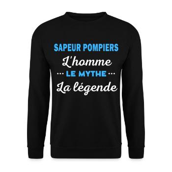 SAPEUR POMPIERS homme mythe légende - Sweat-shirt Unisexe - noir - Devant - Alina (178cm) & Michal (187cm)