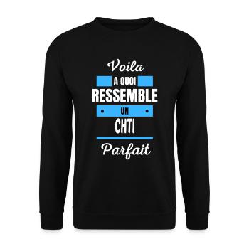 Voila a quoi ressemble un CHTI parfait - Sweat-shirt Unisexe - noir - Devant - Alina (178cm) & Michal (187cm)