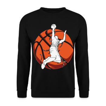 Basketball Basketballer - Unisex Pullover - Schwarz - Vorne - Alina (178cm) & Michal (187cm)