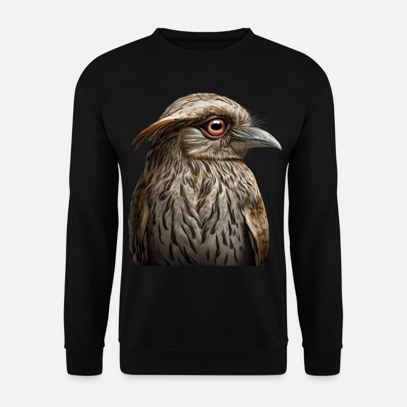 Potoo Vogel Illustration - Unisex Pullover - Schwarz