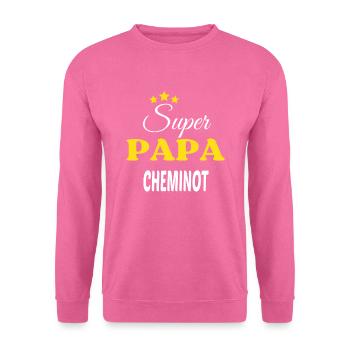 Super Papa CHEMINOT ANNIVERSAIRE - Sweat-shirt Unisexe - rose - Devant
