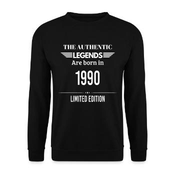 LEGENDS ARE BORN IN 1990 LIMITED EDITION - Sweat-shirt Unisexe - noir - Devant - Alina (178cm) & Michal (187cm)