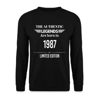 LEGENDS ARE BORN IN 1987 LIMITED EDITION - Sweat-shirt Unisexe - noir - Devant - Alina (178cm) & Michal (187cm)