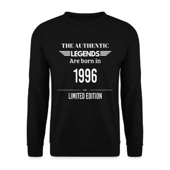 LEGENDS ARE BORN IN 1996 LIMITED EDITION copy - Unisex Sweatshirt - black - Front - Alina (178cm) & Michal (187cm)