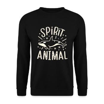 Orque Épaulard animal - Sweat-shirt Unisexe - noir - Devant - Alina (178cm) & Michal (187cm)