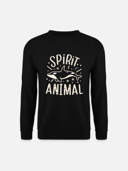 Orca Schwertwal Spirit animal - Unisex Pullover - Schwarz