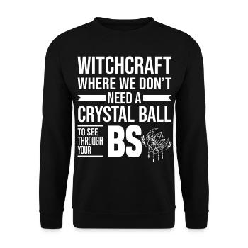 Hexerei Sprüche | Hexen Hexe Hexenkunst Geschenke - Unisex Pullover - Schwarz - Vorne - Alina (178cm) & Michal (187cm)
