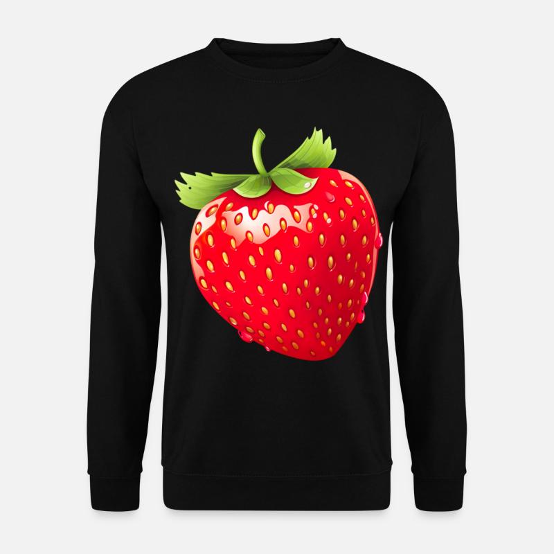 Erdbeere Erdbeeren für einen Erdbeer Liebhaber - Unisex Pullover - Schwarz