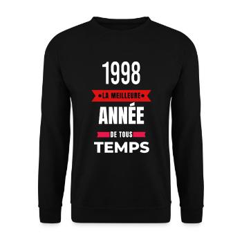 La meilleure année de tous les temps 1998 - Sweat-shirt Unisexe - noir - Devant - Alina (178cm) & Michal (187cm)