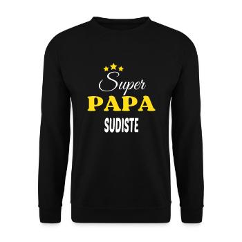 Super Papa SUDISTE ANNIVERSAIRE - Sweat-shirt Unisexe - noir - Devant - Alina (178cm) & Michal (187cm)