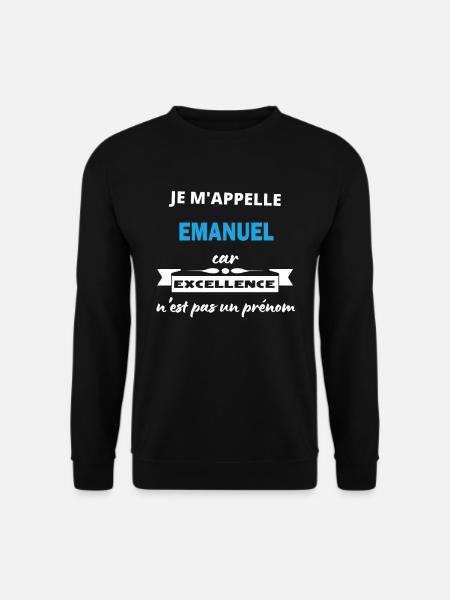 Je m'appelle excellence Emanuel - Sweat-shirt Unisexe - noir
