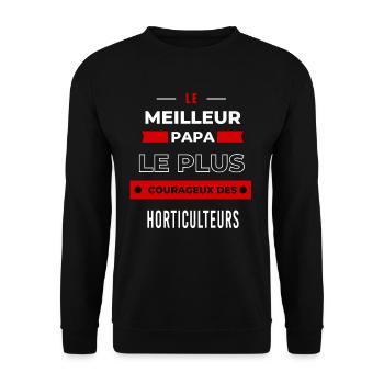 Le meilleur papa plus courageux des Horticulteurs - Sweat-shirt Unisexe - noir - Devant - Alina (178cm) & Michal (187cm)