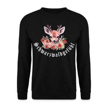 Black Forest feeling - Unisex Sweatshirt - black - Front - Alina (178cm) & Michal (187cm)