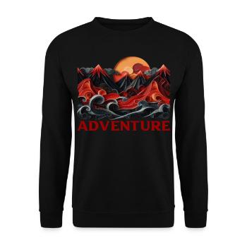 Adventure - Unisex Sweatshirt - black - Front - Alina (178cm) & Michal (187cm)