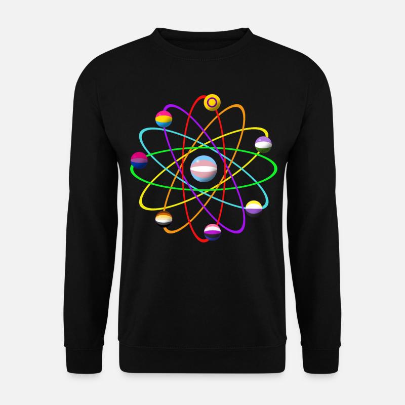 LGTBIQ+ atom - Unisex Sweatshirt - black