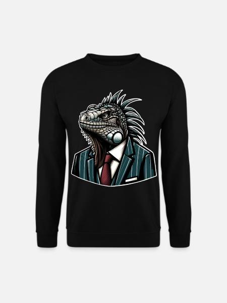 Iguana in a suit - Unisex Sweatshirt - black