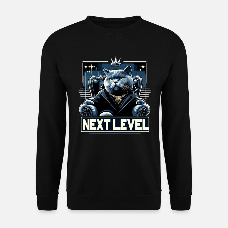 BKH Britisch Kurzhaar Blue Katze Königssessel - Unisex Pullover - Schwarz