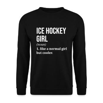 Hockey sur glace Hockey sur glace Hockey sur glace - Sweat-shirt Unisexe - noir - Devant - Alina (178cm) & Michal (187cm)
