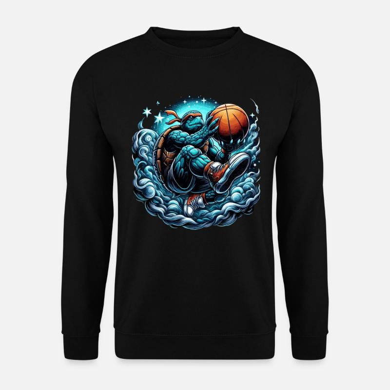 Basketball Turtle Dunking Gift - Unisex Sweatshirt - black