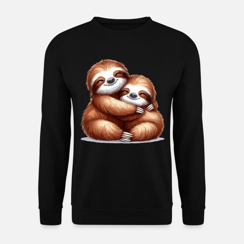 Sloths Sloth Snuggle Gift - Unisex Sweatshirt - black