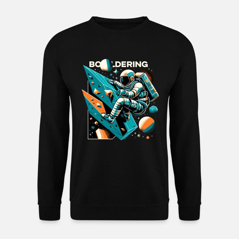 Bouldering Astronaut Spaceman Gift - Unisex Sweatshirt - black