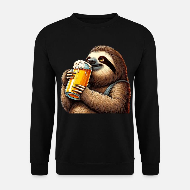 Beer Sloth Treat Gift - Unisex Sweatshirt - black