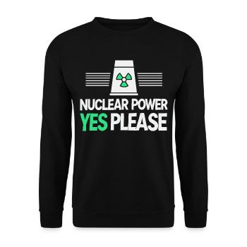 Kernenergie Ja Bitte - Pro Saubere Energie - Unisex Pullover - Schwarz - Vorne - Alina (178cm) & Michal (187cm)
