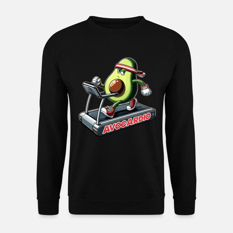Avocardio Cardio Avocado witzig Gym Geschenk - Unisex Pullover - Schwarz